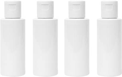 Devinez Round White HDPE Bottle, 50ml (Pack of 4) 50 ml Bottle