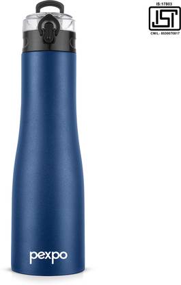 pexpo MONACO Stainless Steel Leakproof Fridge Sipper Water Bottle for Home, Office 970 ml Bottle