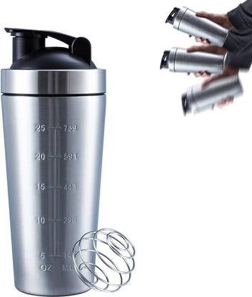 BoldFire Stainless Steel Shaker Bottle, Metal Shaker Bottle,Large Shaker Bottle 739 ml Steel Shaker