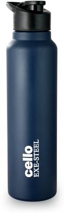 cello Crysta Flip Single Walled Stainless Steel Flask | Leak Proof & BPA Free | 1000 ml Bottle
