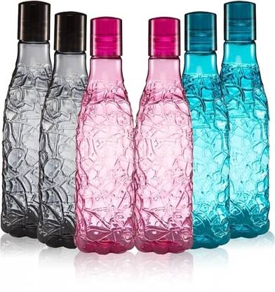 prayati Stylish crystal design fridge water bottle set for multipurpose use 1000 ml Bottle