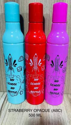 AJISHA Straberry Opaque (Abc) 500ml Water Bottle For Fridge|BPA Free|100% Leak Proof 500 ml Bottle