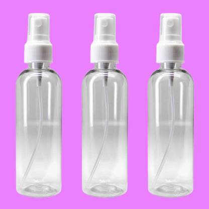 nsb herbals Transparent Empty Refillable Reusable FineMist SprayBottle with DustCap 072 100 ml Spray Bottle