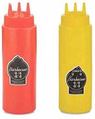 Top Trick 3 Holes Refillable Dispenser for Sauce Oil Ketchup 500 ml Bottle