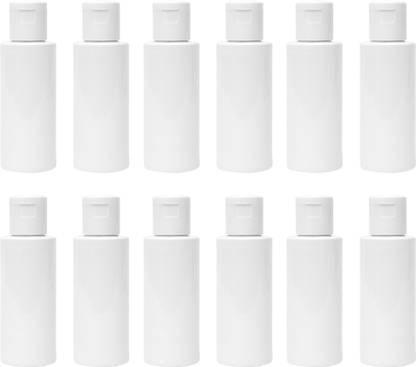 Devinez Round White HDPE Bottle, 50ml (Pack of 12) 50 ml Glass Bottle