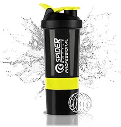 Dassio Spider Gym Shaker with Stainless Steel Mixer Ball & 2 Containers for Protein 500 ml Shaker
