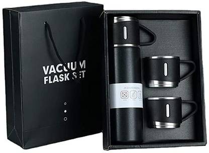 ECOW Steel Thermo 500ml Vacuum Insulated Bottle Water Flask Gift Set 550 ml Flask