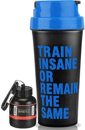 ZYRO Protein Funnel & Gym Shaker Stainless Steel Mixer Ball & Mesh Lump Free Shakes 700 ml Shaker