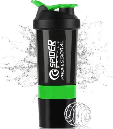 Dassio Spider Gym Shaker with Stainless Steel Mixer Ball & 2 Containers for Protein 500 ml Shaker