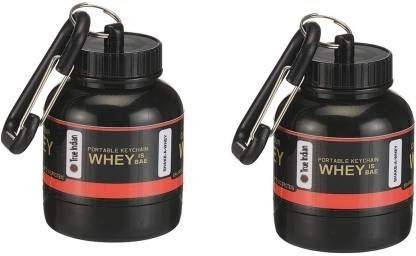 Fitprism Protein Funnel Protein or Supplement Powder Carrying Container with Key-Chain 30 ml Flask