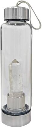 Shivalaya Gems Crystal Clear Quartz Crystal Water Bottle For Healing, Crystal Elixir Water Bottle 700 ml Bottle