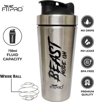 FitPro 750 ml Steel Shaker