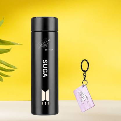 PIJERA BTS SUGA Signature Temperature Bottle Stylish Limited Edition Item For Fans 500 ml Flask