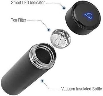 Temp TEMPERATURE BLACK Bottle 500 ml Steel Bottle