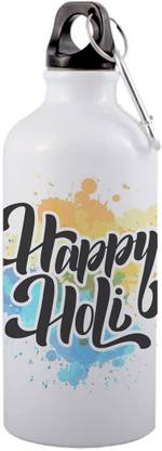SANNO WORLD NEW-best happy holi in grey color text on 600 ml Bottle