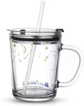 Nipun Solutions Deli 300ml printed sipper 470 ml Glass Shaker