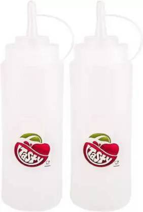 FuerDanni Transparent Souce Squeeze Bottle Use in Mayones Red Souce Tomatos (Pack oF 2) 500 ml Bottle