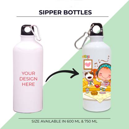 InkitArt Unique Personalized Sipper Bottle 750 ml Sipper