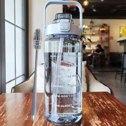 flerific 2ltr Motivational Sipper Water Bottle for adults - Useful in gym, School, Office 2000 ml Bottle