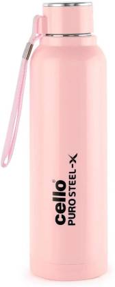 cello Puro Steel-X Benz 600 Insulated Inner Steel Outer Plastic Water Bottle, 520 ml Bottle