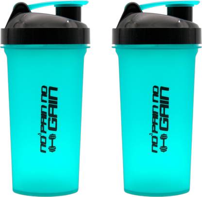 LAZYwindow Sporty Plastic GYM Shaker | Protein Shaker with Blender Ball | BPA-Free 700 ml Shaker
