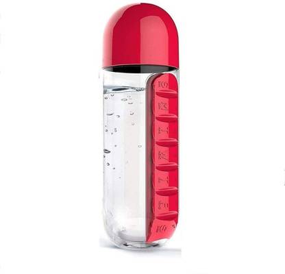HVG TRADERS 7 Days Pill Organizer, bottle, pill water bottle, pill box water bottle 750 ml 750 ml Bottle