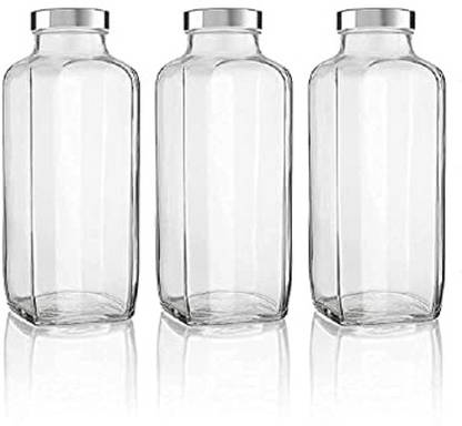 CROCO JAR 1000 ml Glass Bottle With Drinking Glass