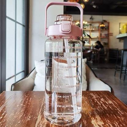 Carlsson CL Transparent Motivational Water Bottles with Time Marker 2000ml 126 2000 ml Bottle