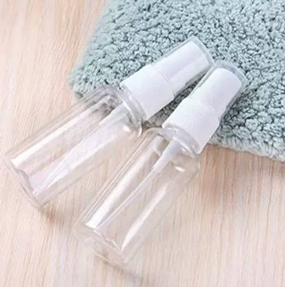 Shrigeeta Transparent Empty Refillable Reusable Fine Mist Spray Bottle with Dust Cap 100 ml Spray Bottle