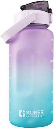 KUBER INDUSTRIES Motivational 2 L Water Bottle with Time Marker|BPA Free,Leakproof| 2000 ml Bottle