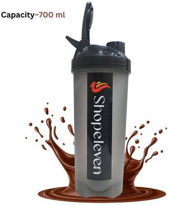 Fitness Scout Gym Fitness Plastic Sipper &Protein Shaker Bottle With Mixer Ball 700 ml Shaker 700 ml Shaker