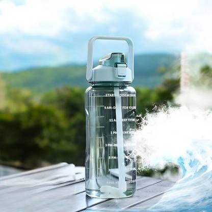 CARINSTA Transparent Motivational Water Bottles with Time Marker 2000 ml CI123 2000 ml Bottle