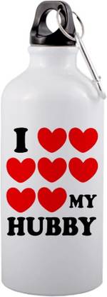 Pigmentz best I love my hubby text with heart on 760 ml Bottle