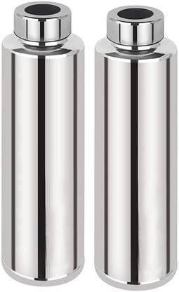 Kimaya Stainless Steel water bottle 1000 ml Bottle  (Pack of 2, Silver, Steel) at Rs. 269