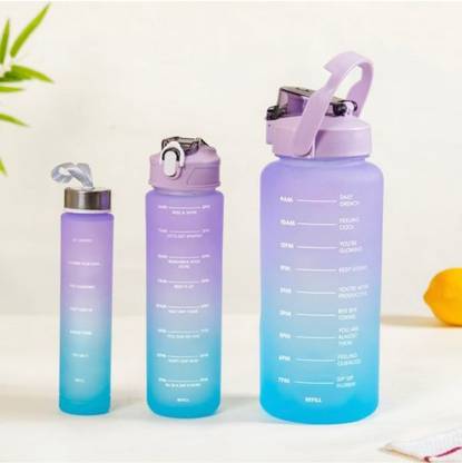 RBM Motivational bottle pack of 3 with time marker 3500 ml Bottle