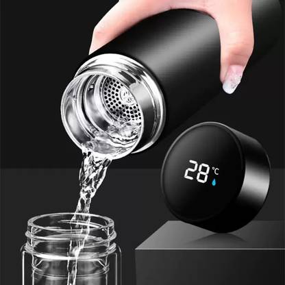 SHISHI Stainless Steel Water Bottle with Temperature Display 500 ml