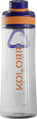 KOLORR Leak Proof 750 ml Plastic Water Bottle With Handle To Carry (Orange) 750 ml Bottle