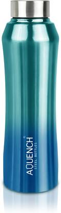 AQUENCH Rush 1L Stainless Steel Metallic Turquoise Coloured Water Bottles 1000 ml Bottle