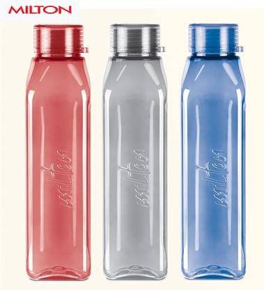 MILTON PRIME Reusable Plastic Fridge Bottle Set, Bottles for Travel, Work 1000 ml Bottle