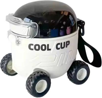 MZ 550ml Cool Cup Sipper with Creative Mars Cartoon Car Design & Removable Straw 550 ml Sipper