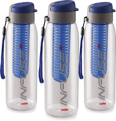 cello Infuse Plastic Water Bottle, 800 ml Plastic Shaker