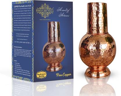 IndianArtVilla 750 ml Copper Bottle