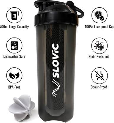 SLOVIC Leak-Proof Gym | Protein with Typhoon Blender | BPA-Free 700 ml Shaker