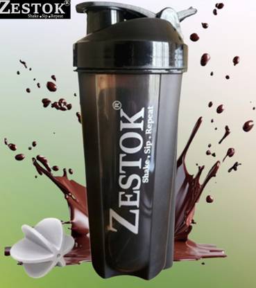 Zestok Gym Fitness Plastic Sipper &Protein Shaker Bottle With Mixer Ball For Men Women 700 ml Shaker