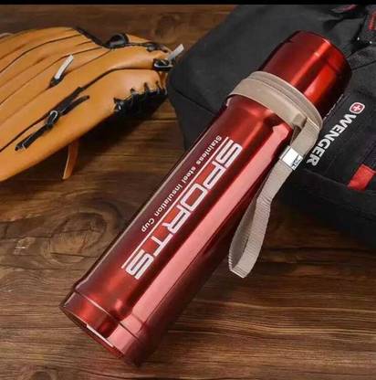 Red-sunset Sports Vacuum Flask Stainless Steel Water Bottle Thermos - Travel Vacuum 750 ml Bottle