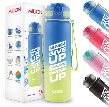 MILTON Gen'Z Water Bottle(Never Give Up) with Straw 1000 ml Bottle