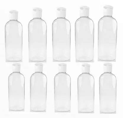 zms marketing Plastic Oval Shape Fliptop cap Empty Bottles 100 ml Bottle