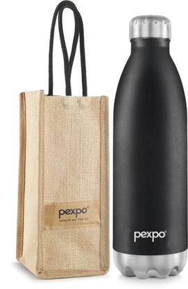 pexpo Electro 1800, Hot & Cold thermosteel Water Bottle with Jute-bag, Leakproof 1750 ml Flask