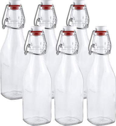 KRIVETY Swing Top Glass Beer Bottles For Home Brewing-Beer, Soda, Kombucha Flip Top Cap 250 ml Bottle