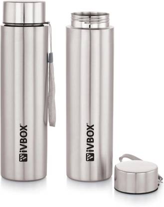 iVBOX Rex-1Ltr Single Wall 304-Grade Steel Leak-Proof Fridge/Gym/Home/Office Water 1000 ml Bottle